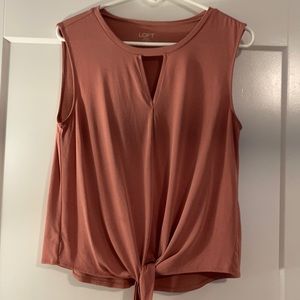 Loft dusty rose with center deco tie front